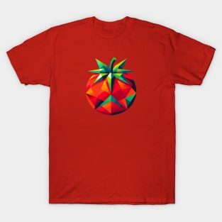 Abstract Geometric Tomato - Color Design T-Shirt